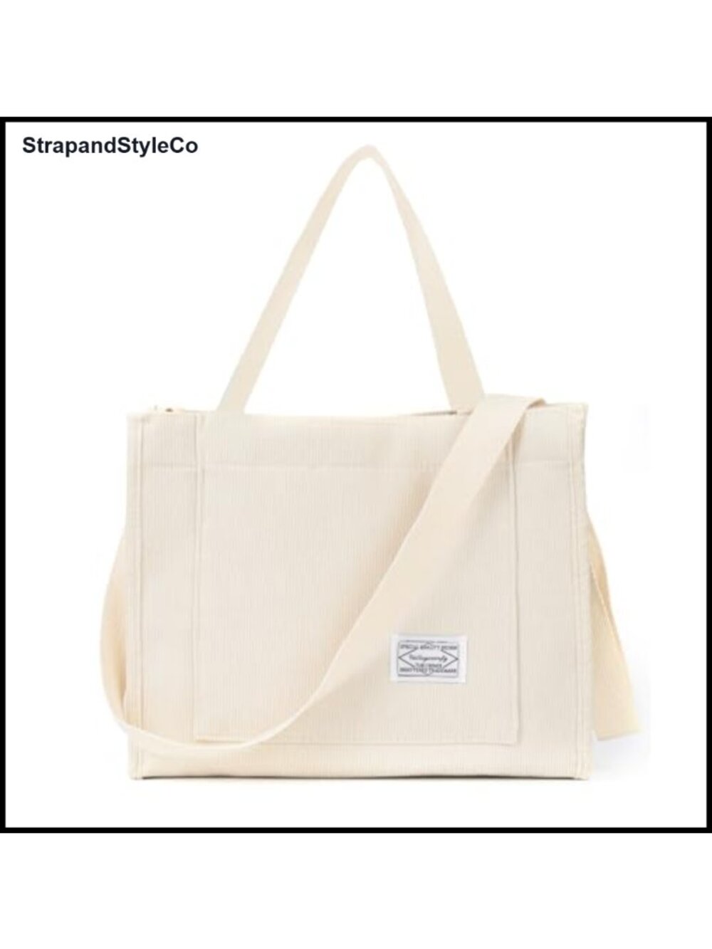 Corduroy Tote Bag Crossbody Shoulder Bag Large Capacity Women Everyday Travel